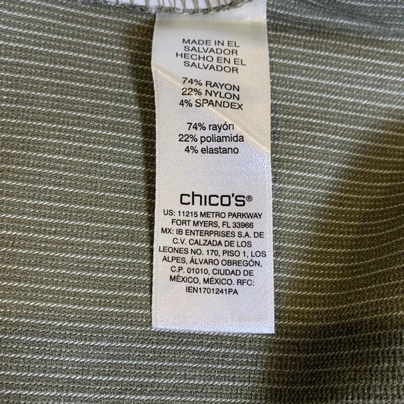 NWT Chico's Capri Size 4 (20) Josie Slim Ankle Lace Up Hem Grandview Stripe - Picture 6 of 9